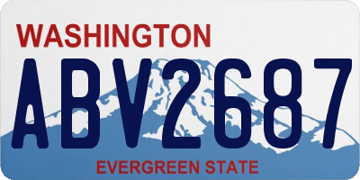 WA license plate ABV2687