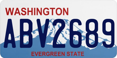WA license plate ABV2689