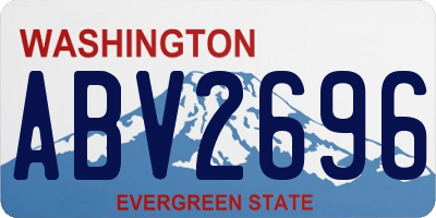 WA license plate ABV2696