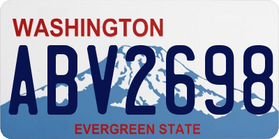 WA license plate ABV2698