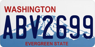 WA license plate ABV2699