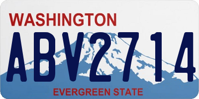 WA license plate ABV2714