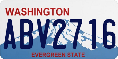 WA license plate ABV2716