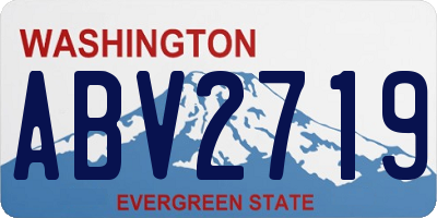 WA license plate ABV2719