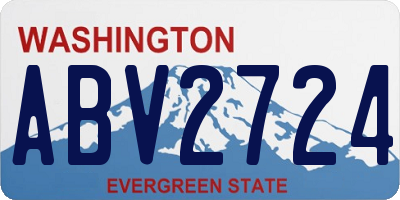 WA license plate ABV2724