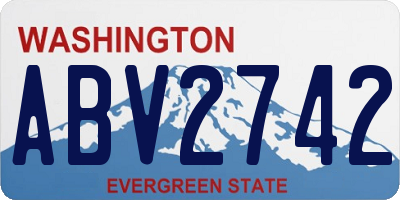 WA license plate ABV2742
