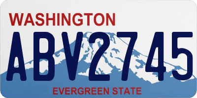 WA license plate ABV2745