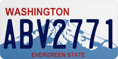 WA license plate ABV2771
