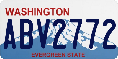 WA license plate ABV2772