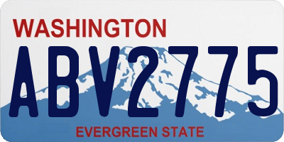 WA license plate ABV2775
