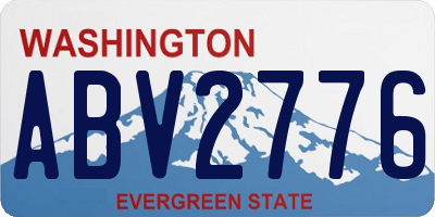 WA license plate ABV2776