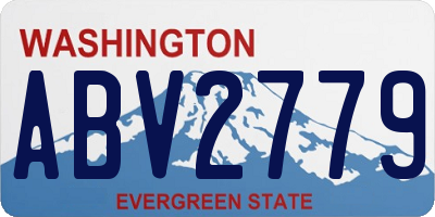 WA license plate ABV2779