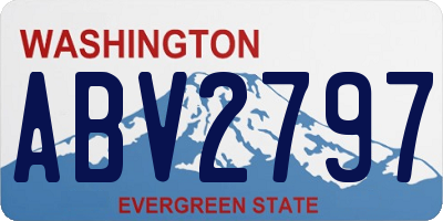 WA license plate ABV2797