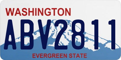 WA license plate ABV2811