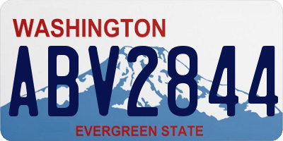 WA license plate ABV2844