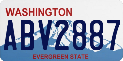 WA license plate ABV2887