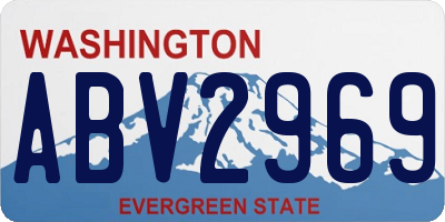 WA license plate ABV2969