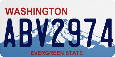 WA license plate ABV2974