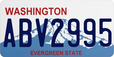 WA license plate ABV2995