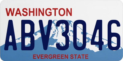 WA license plate ABV3046