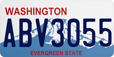 WA license plate ABV3055