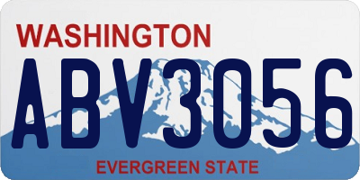 WA license plate ABV3056