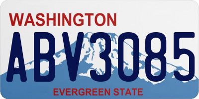WA license plate ABV3085