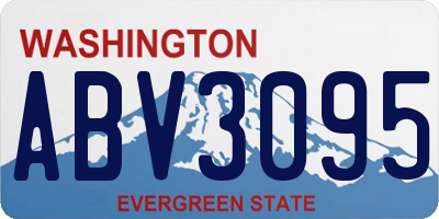 WA license plate ABV3095