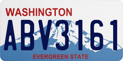 WA license plate ABV3161