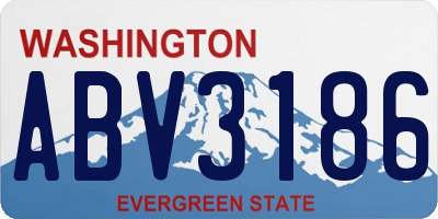 WA license plate ABV3186