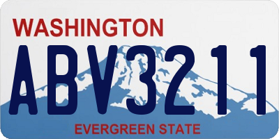 WA license plate ABV3211