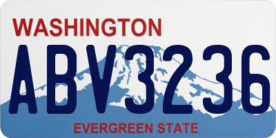 WA license plate ABV3236
