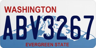 WA license plate ABV3267