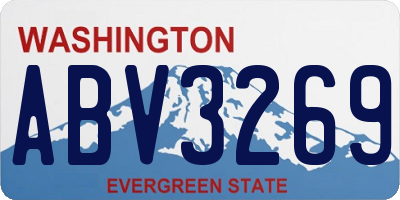 WA license plate ABV3269