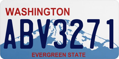 WA license plate ABV3271
