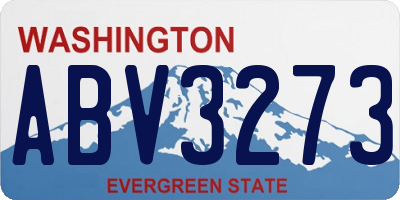 WA license plate ABV3273