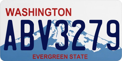WA license plate ABV3279
