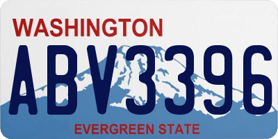 WA license plate ABV3396