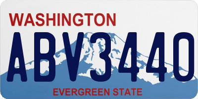WA license plate ABV3440