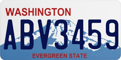 WA license plate ABV3459