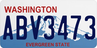 WA license plate ABV3473