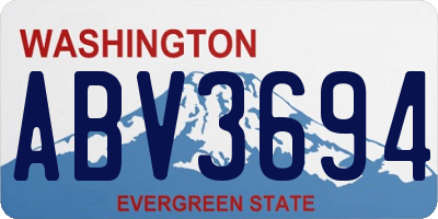 WA license plate ABV3694