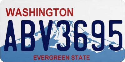 WA license plate ABV3695