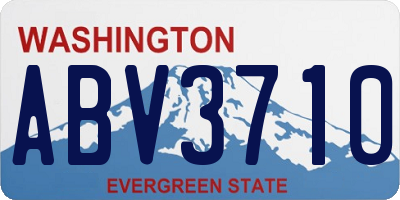 WA license plate ABV3710
