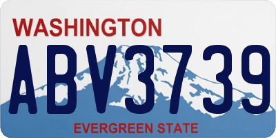 WA license plate ABV3739