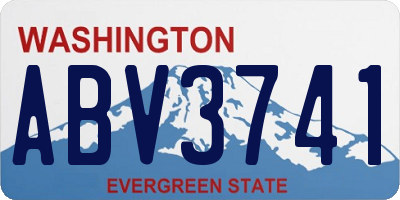 WA license plate ABV3741