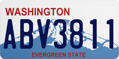 WA license plate ABV3811