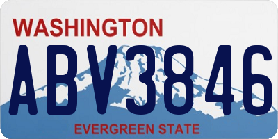 WA license plate ABV3846