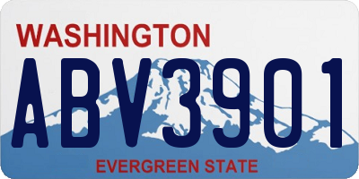 WA license plate ABV3901