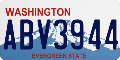 WA license plate ABV3944